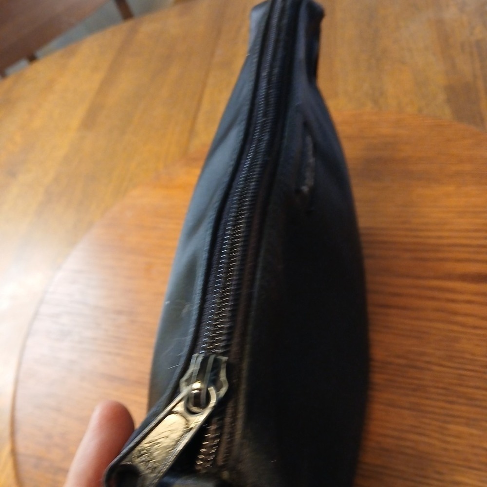 Kate Spade Bag Black Fabric Top Zip Classic Minimalist Chic Pocket - Picture 4 of 11